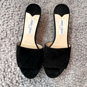 Jimmy Choo Black Suede Wedge